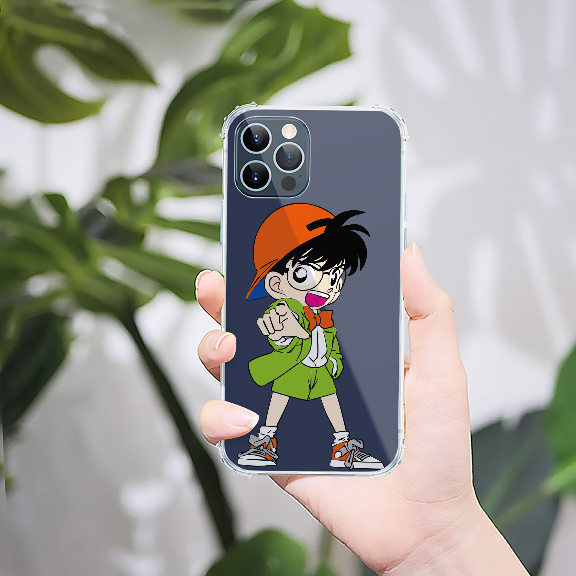 （画像用） 名探偵コナン 江戸川 コナン Detective Conan Conan Edogawa 【iPhone 12シリーズ対応】透明スマホケース（クリアソフトケース）